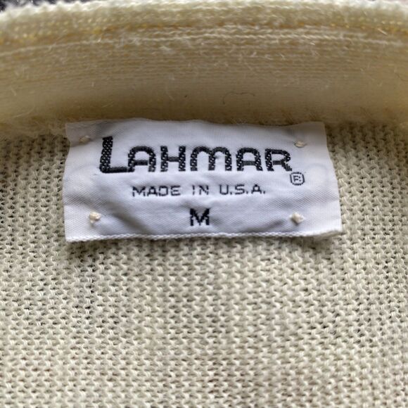 Vintage Lahmar 70’s Grandpa Cardigan Button Up Sweater. V Neck. Unisex. Medium. - Picture 8 of 13